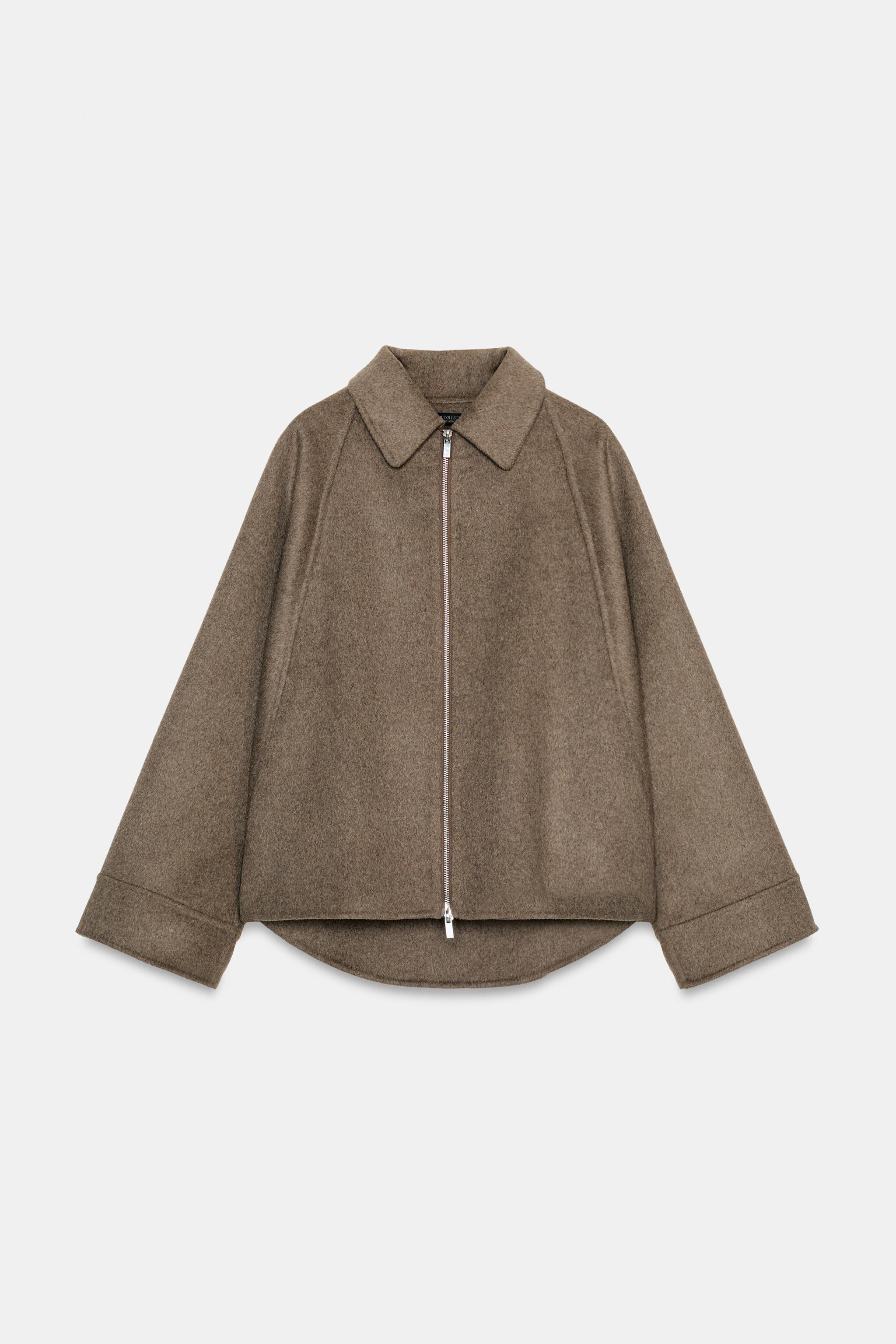 WOOL BLEND ZIPPER JACKET ZW COLLECTION